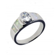 Кольцо, серебро 925, опал синт,циркон 001 02 21-01662 2009 г инфо 7858w.